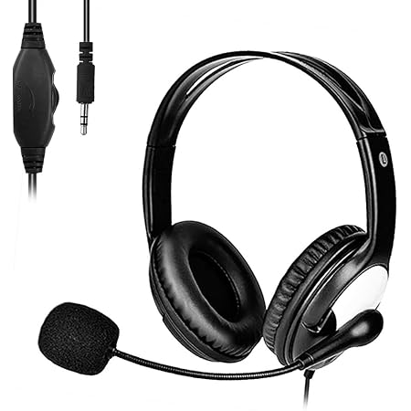 Cuffie bilaterali con jack da 3,5 mm, con microfono a cancellazione del  rumore, compatibili con Skype PC, telefoni cellulari e la maggior parte  degli smartphone, call center, chiacchierate : Amazon.it: Informatica