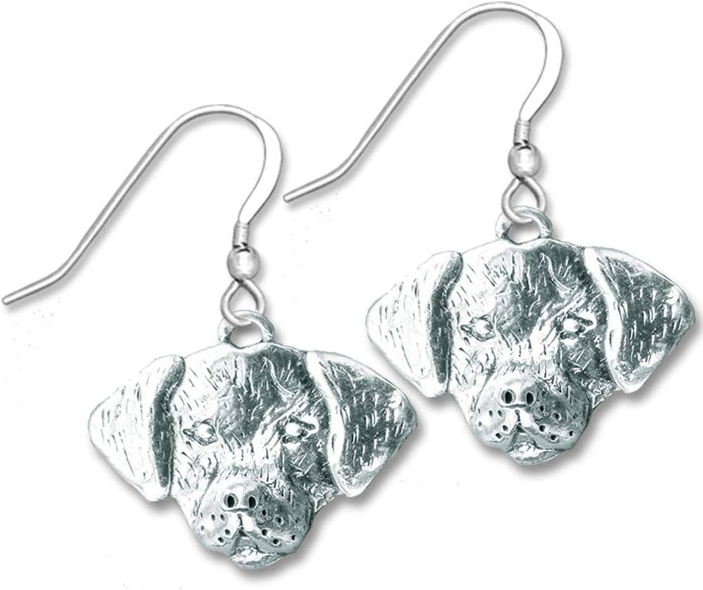 Sterling Silver Facing Labrador Earrings by The Magic Zoo