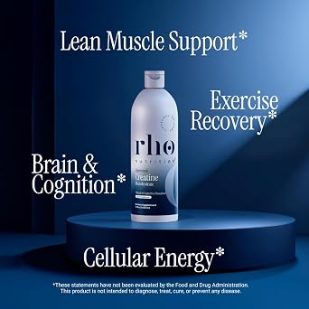 Rho Nutrition Liposomal Creatine Monohydrate - Ultra High Absorption Liquid Creatine Supplement Promotes Lean Muscle Mass & Recovery, Supports Brain Function & Enhances Cellular Energy Production