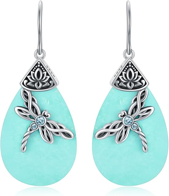 Sterling Silver Celtic Dragonfly Dangle Drop Earrings, Celtic Jewellery Birthday Gifts For Women Her Wife Mum