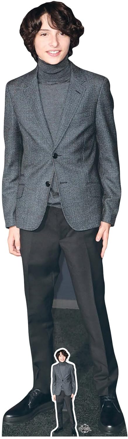 Finn Wolfhard Lifesize and Mini Cardboard Cutout Fan Pack 173cm x 50cm, Includes 8x10 Star Photo