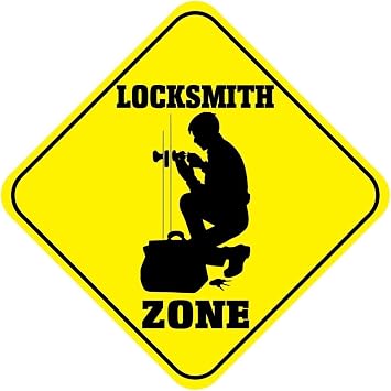 Locksmith Zone Crossing Funny Novelty SignVinyl Sticker Decal 8"