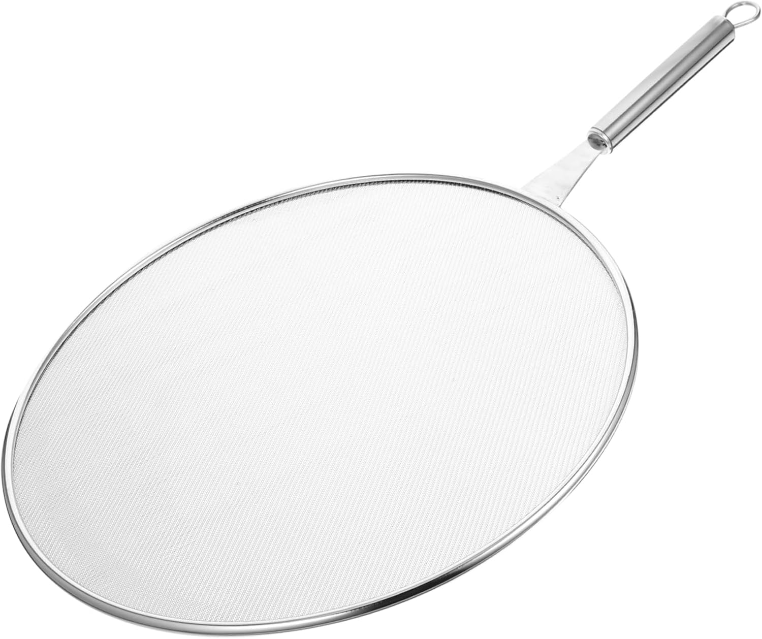 Fine Mesh Splatter Screen Grease Splatter Guard for Hand Mixer for Gas Range Frying Pan