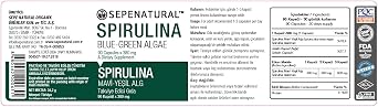 Sepe Natural Spirulina | Mavi Yeşil Alg | 90 Kapsül x 380 mg | Tek İçerikli Bitkisel Takviye