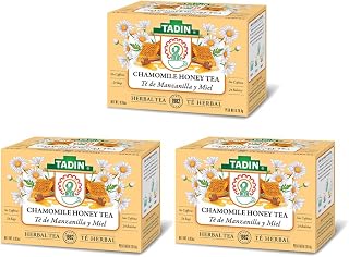 Tadin Chamomile & Honey Herbal Tea Blend. Caffeine Free. 24 Tea Bags. 0.84 oz. Pack of 3