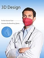 Vista 4 de HUHETA 50 PCs KN95 Face Mask, 5-Layer Face Mask Filter Efficiency≥95%