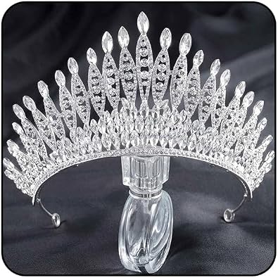 Baroque Crowns and Tiaras Crystal Bride Wedding Queen Crowns for Brides and Bridesmaids Rhinestones Silver Tiara Decorative Bridal Princess Tiaras Hair Accessories for Women