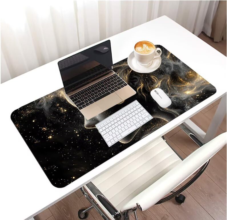 Mouse pad gamer noir imperméable avec base caoutchouc antidérapante