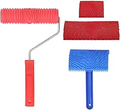 Pattern Roller Paint Roller Wood Grain Roller Handle Set of 4