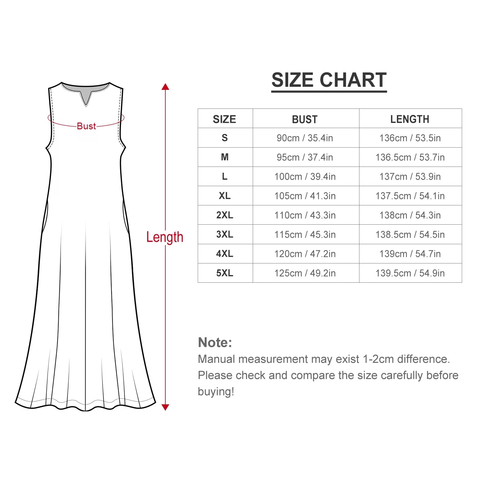 Abiti Donna Estivi Linee Geometriche Casual Vestiti Lunghi Motivo Geometrico Simmetrico Senza Maniche Vestito Elegante Scollo a V Linea ad A Maxi Abito con Tasche