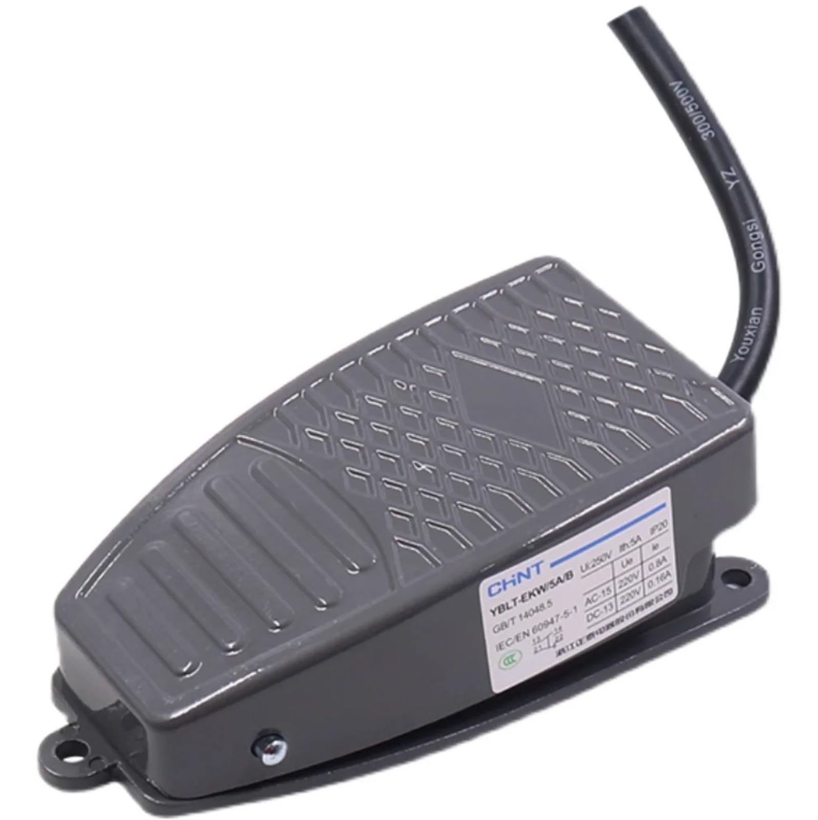 Interruptor de pie YBLT-EKW/5AB momentáneo con un pedal de control para máquinas 4