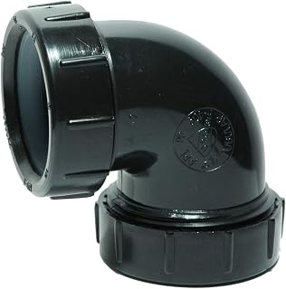 Waste Tube Elbow, 90 Degree, Black Plastic - PlumbUSA