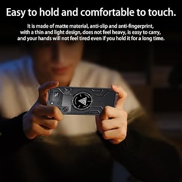 NOUKAJU Case for REDMAGIC 10 Pro/10 Pro Plus, Cooling Phone Case,Anti-Drop, Shock-Absorbing, Friction-Resistant,Comprehensive Protection,Protective Cover for Red Magic 10 Pro(Black)