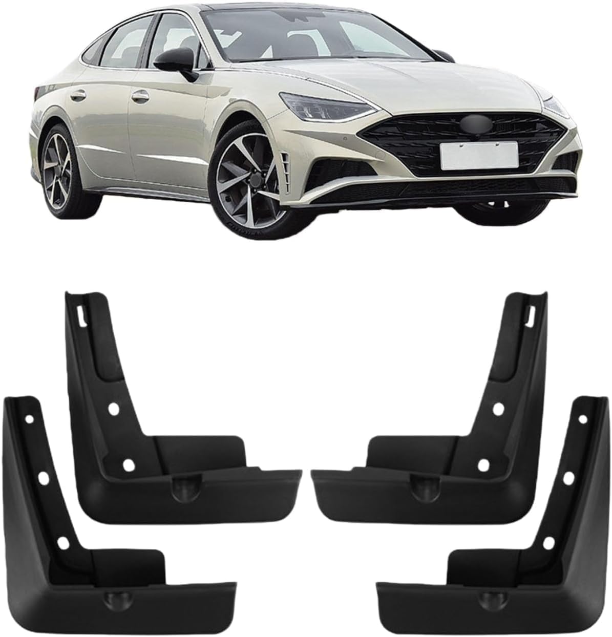 Guardabarros para Hyundai Sonata de 10.ª generación (2020-2023): juego de protectores contra suciedad
