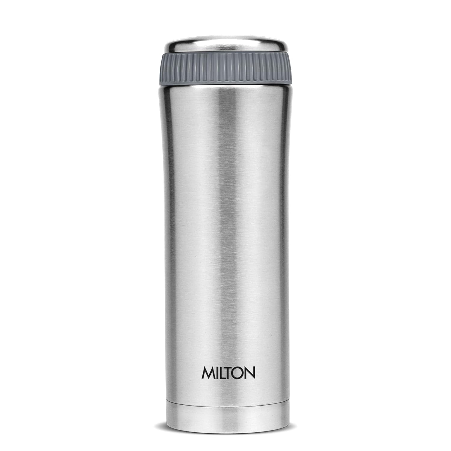 Milton Optima 500 Thermosteel Hot and Cold Flask, 450ml, Silver | ISI Certified | Vacuum Insulated | Rust Proof | Leak Proof | Tea | Coffee | Juice Milton Optima 500 Thermosteel Hot and Cold Flask, 450ml, Silver | ISI Certified | Vacuum Insulated | Rust Proof | Leak Proof | Tea | Coffee | Juice