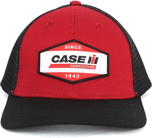 Miniatura 2 de Case IH Camionero de parche tejido rojo y negro de dos tonos, Multi