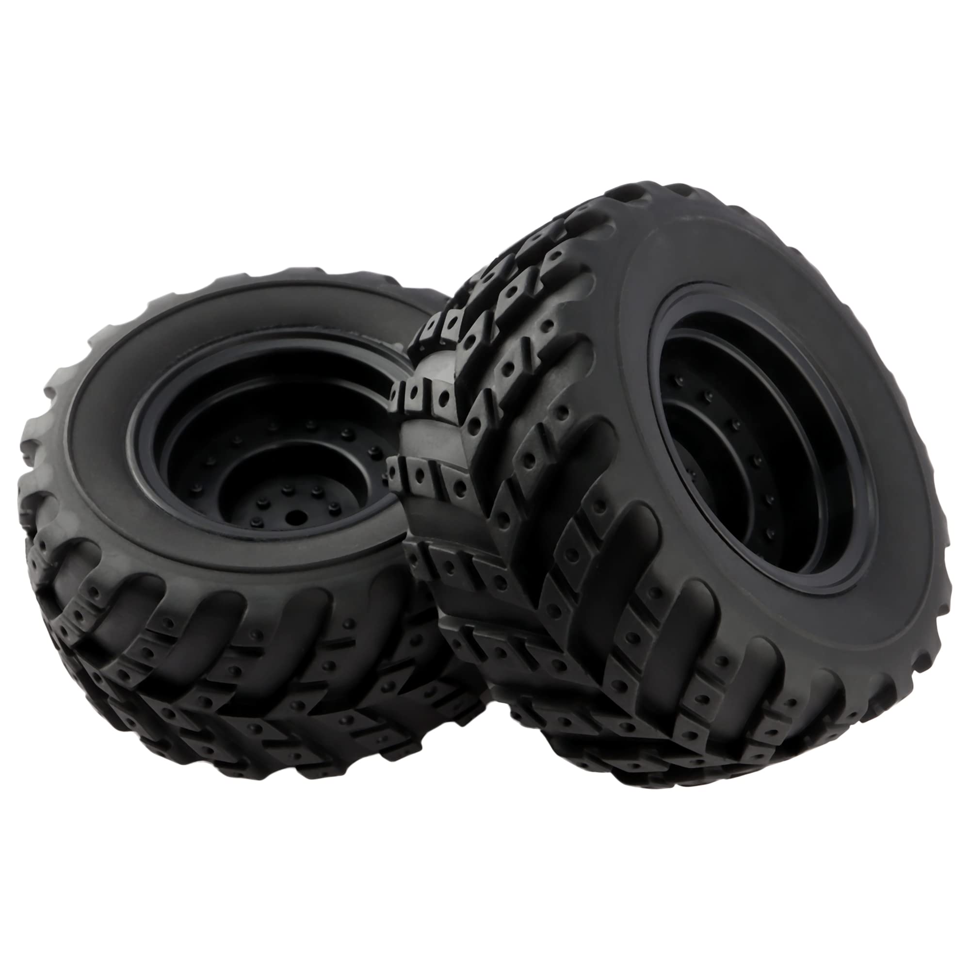Jeu De 2 Roues 1/12 RC – Pneus/Jantes 90115 – 9,7x4,7 Cm, Hexagone 12 Mm – Pièce Détachée Universelle