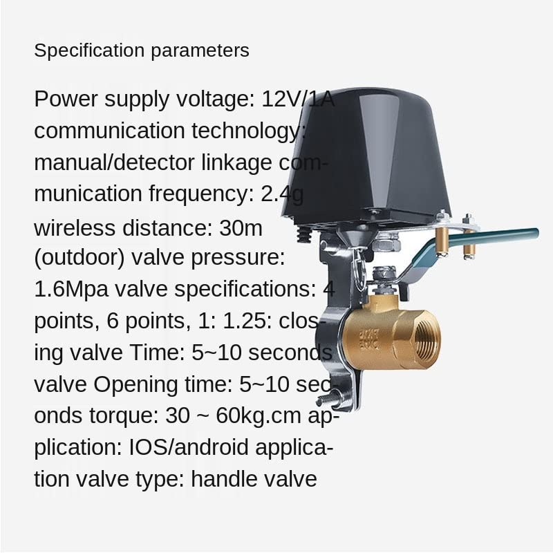TUYA Vanne de gaz intelligente WiFi Tuya Valve de contrôle domotique intelligente pour travaux de gaz avec Alexa Google Assistant
