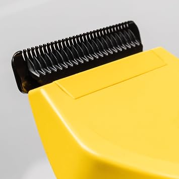 TOOLETRIES The Shearer Groin Trimmer & Body Groomer with Accessories Set, Mens Waterproof Pubic Hair & Ball Trimmer, Rechargeable Wet/Dry Electric Shaver for Chest, Legs & Sensitive Areas - Yellow