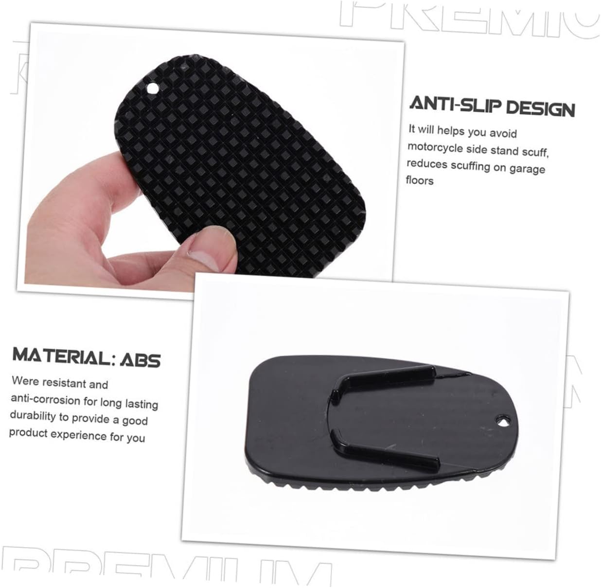 8pcs Motorcycle Stand Pad Kickstand Pad for Motorcycle Non-slip Motorbike Foot Bracket Replacement