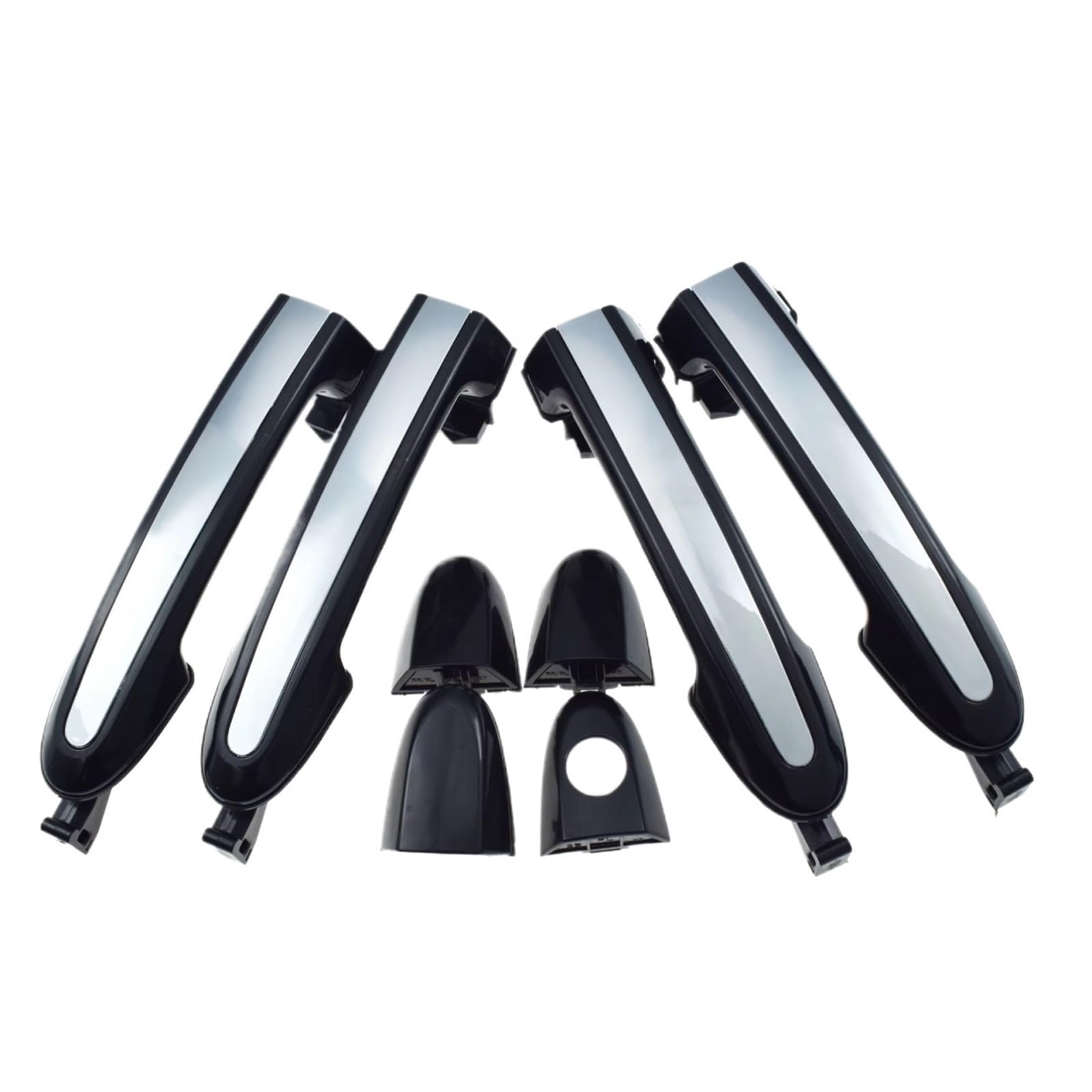 for Hyundai for Santa Fe 2.4L 3.5L 2007-2012 Front/Rear Left Or Right Outside Door Handle Chrome Car Exterior Door Handle(4 Pcs Front Rear Kit)