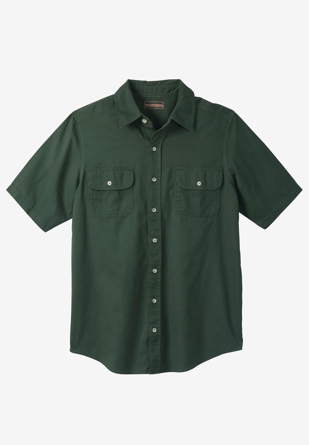 Boulder Creek by Kingsize Men's Big & Tall Short Sleeve Denim and Twill Shirt
