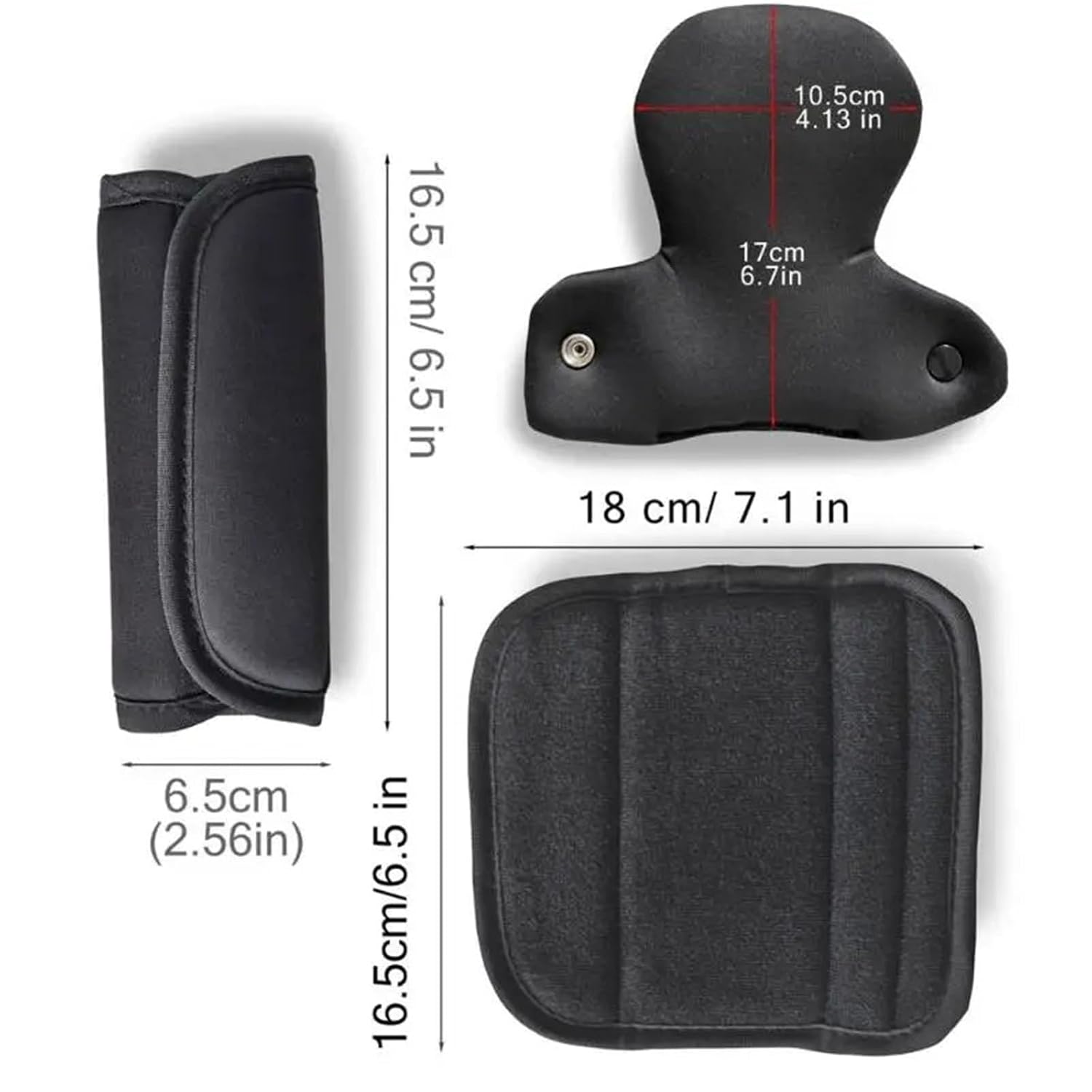 3 Piece Adjustable Car Shoulder Belt Cover with Padded Comfort Compatible with Doona Machine Washable Compatible with Strollers and Carriers