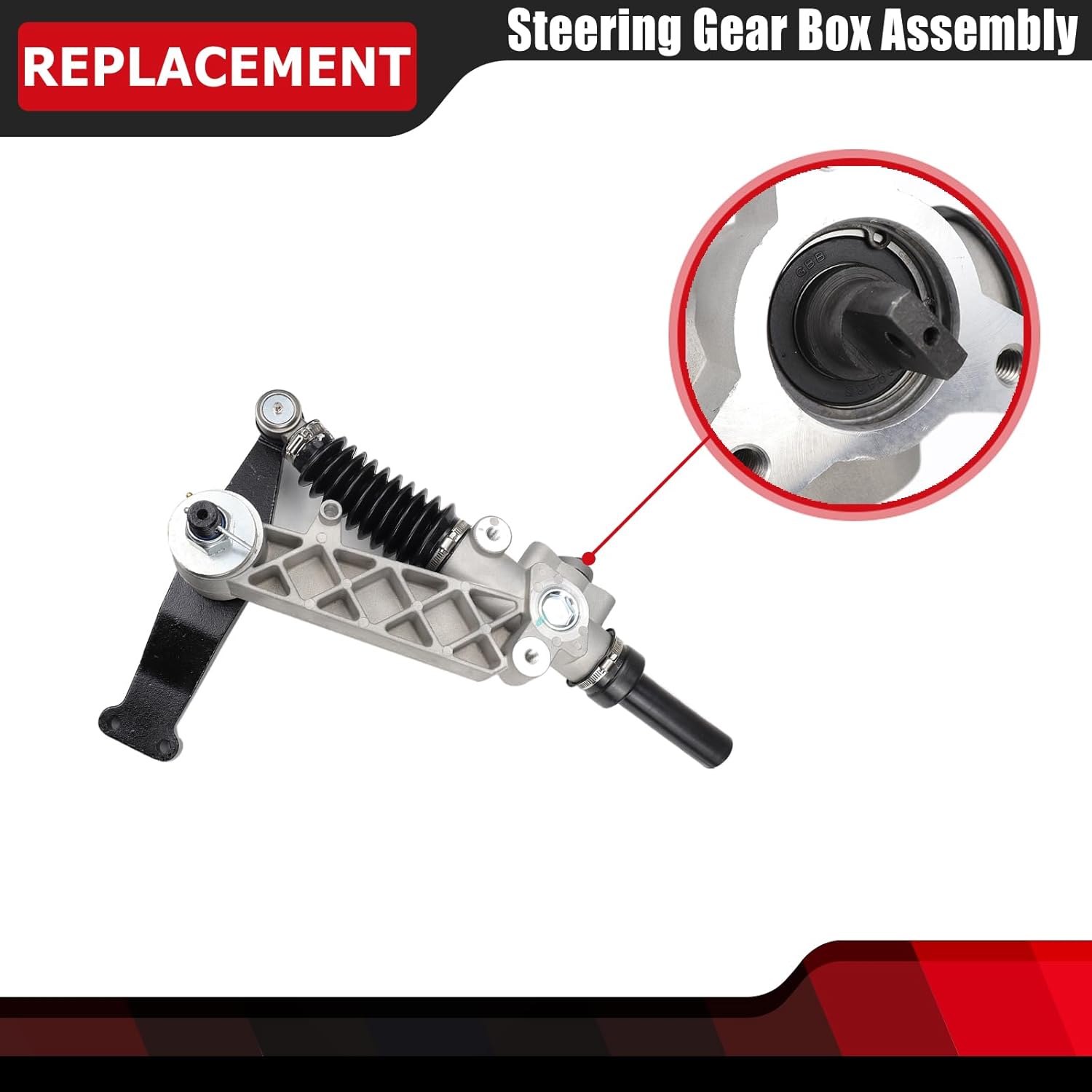 FEXON Steering Gear Box Assembly Compatible with EZGO TXT Golf Cart 1994-2001 ST350 Workhorse 1996-UP Gear Rack Replaces 70314G01 70314-G01