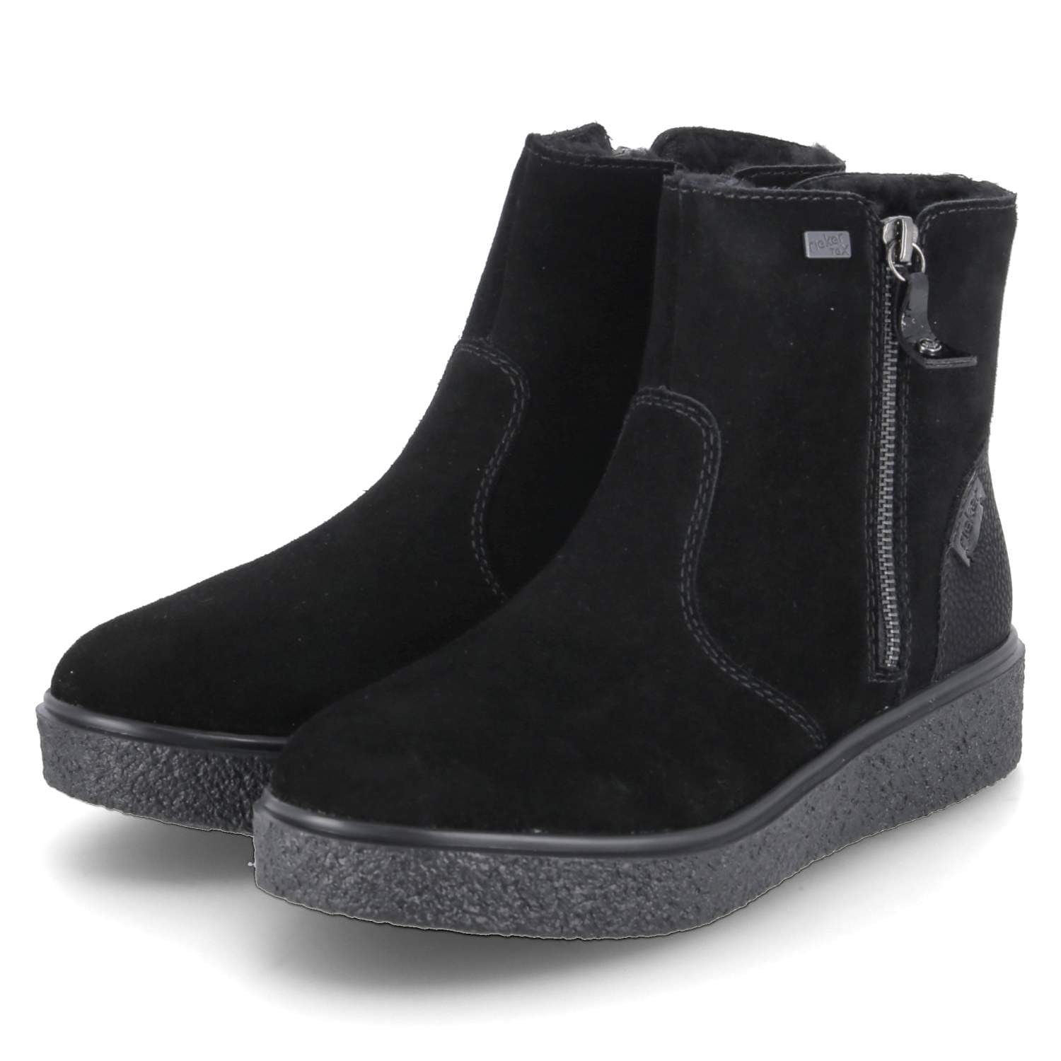 Rieker Damen Schnürstiefel in schwarz