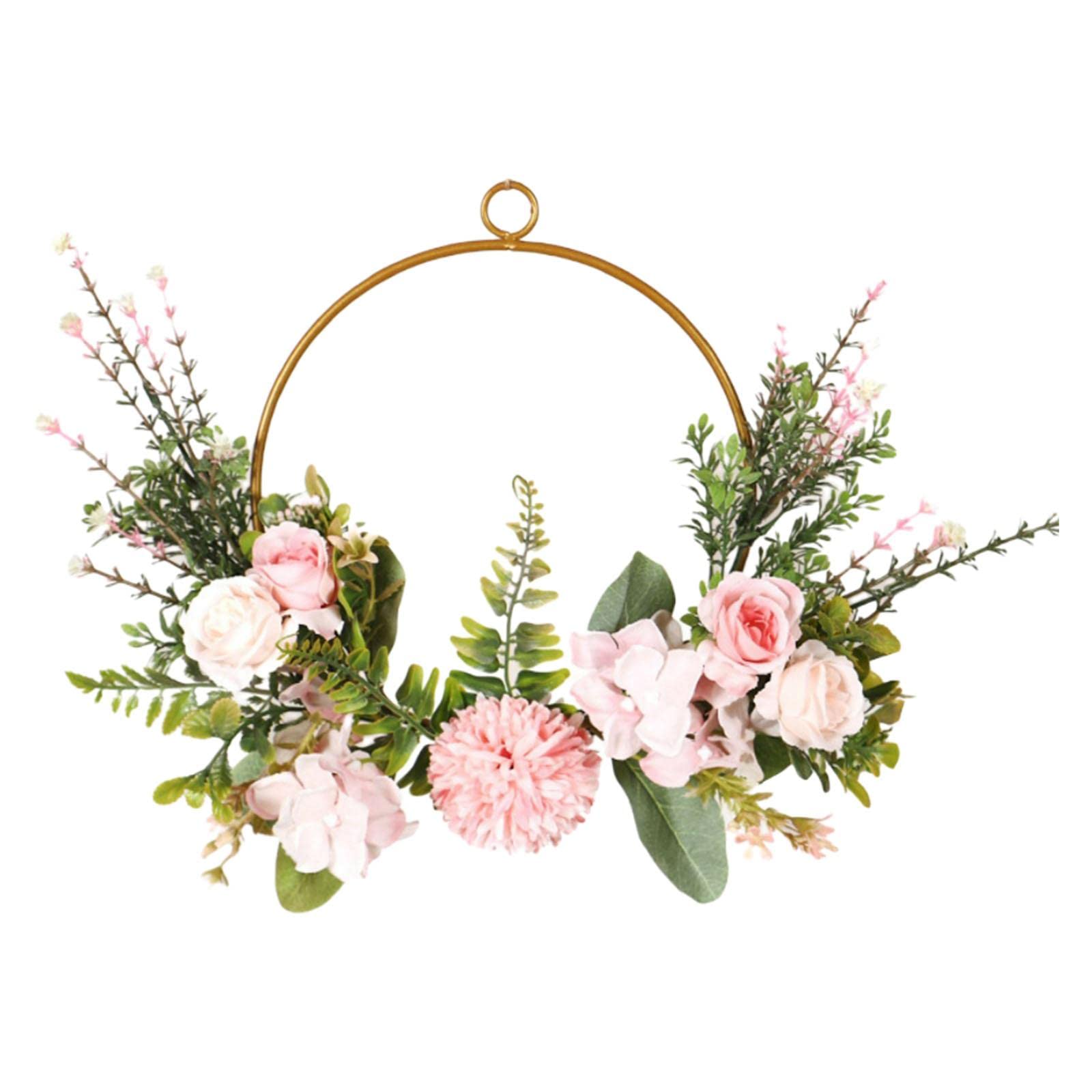 CALANDIS Garden Flower Hoop Wreath Door Home Decor Wall All Seasons Party | Floral D?©cor-image-26