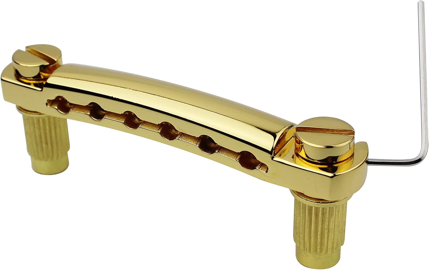 Guyker Guitar Tune-O-Matic Bridge and Stop Bar Tailpiece Combo with Anchors and Studs Replacement Compatible with LP SG EPI 6 String Electric Guitar Golden