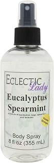 Eclectic Lady Eucalyptus Spearmint Body Spray, Double Strength, 8 ounces, Body Mist for Women with Clean, Light & Gentle Fragrance, Cologne with Soft, Subtle Aroma For Daily Use