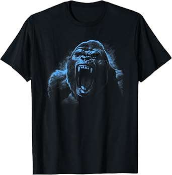 Angry Gorilla Face Growling Scary Silverback Gorilla T-Shirt