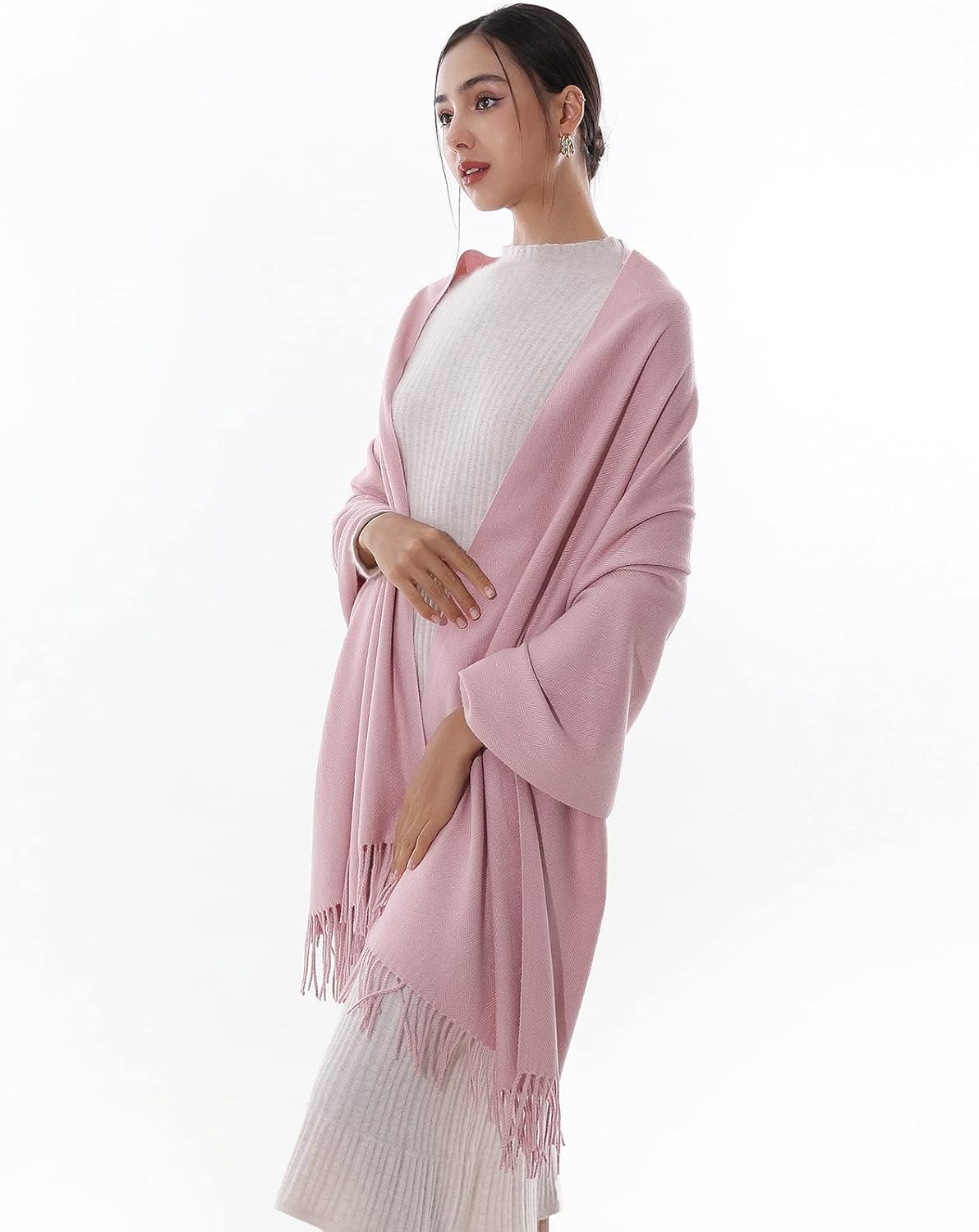 RIIQIICHY Scarfs for Women Winter Scarf Pashmina Shawls Wraps for Evening Dresses Large Soft Warm Scarves - Image 4