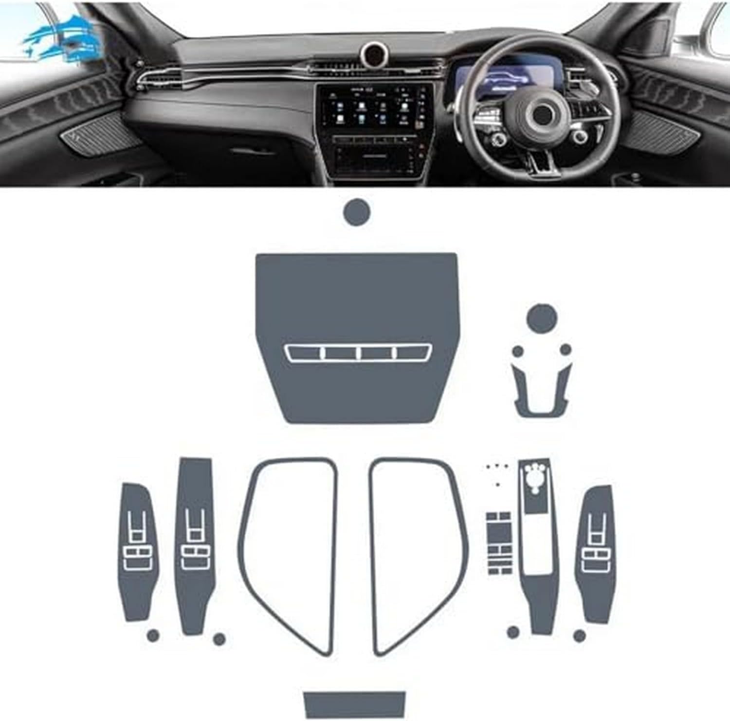 Car Interior Center Console Transparent Paint Protective Film Anti Scratch Sticker LCD Scree for Maserati Grecale 2023-2024
