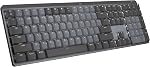 Logitech MX Mechanical Backlit Wireless Performance Keyboard, Clicky Switches, Backlit Keys, Bluetooth, USB-C, macOS, Windows, Linux, iOS, Android, Metal