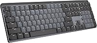 Logitech MX Mechanical Wireless Keyboard: Tactile Quiet Switches, Backlit Keys, Multi-Device, USB-C - Graphite