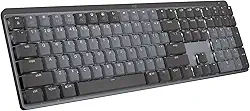 Teclado Mecânico sem fio Logitech MX Mechanical com Teclas Retroiluminadas Tactile Quiet, Conexão USB ou Bluetooth Easy-Switch para até 3 dispositivos e Bateria Recarregável