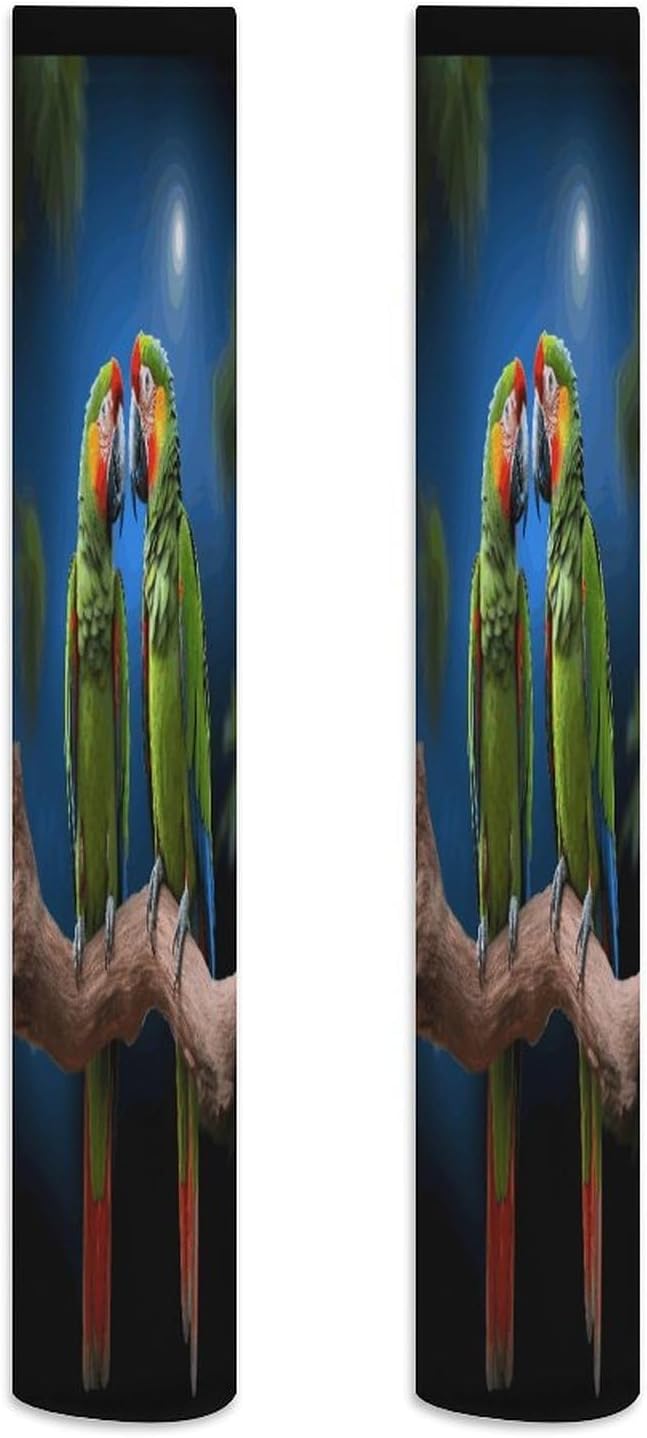 Parrots Women High Waist Fishnet Stockings Stretch Mesh Pantyhose Sexy Trendy Legwear for Daily Wear