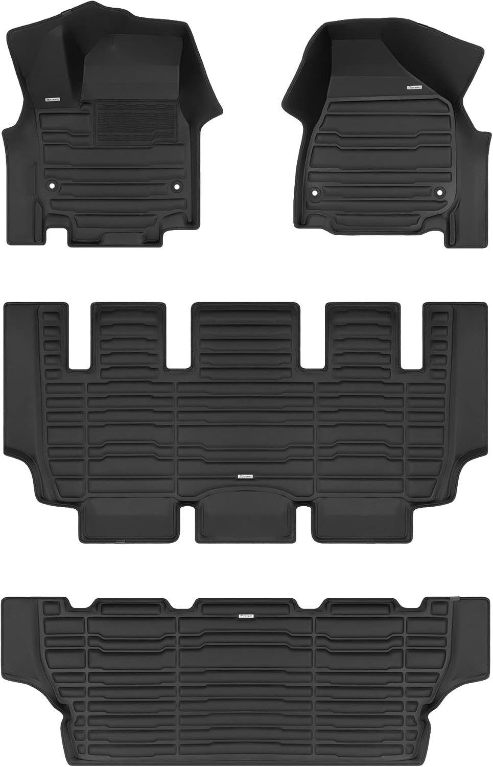 TuxMat - for Chrysler Pacifica 7-Seater Limited 2021-2026 Models - Custom Car Mats - Maximum Coverage, All Weather, Laser Measured - This Full Set Includes 1st, 2nd and 3rd Rows