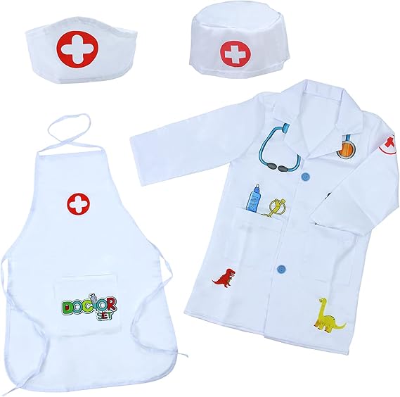 Malette Docteur Enfant, Malette Dentiste Docteur Jouet En Bois Avec Véritable Stéthoscope