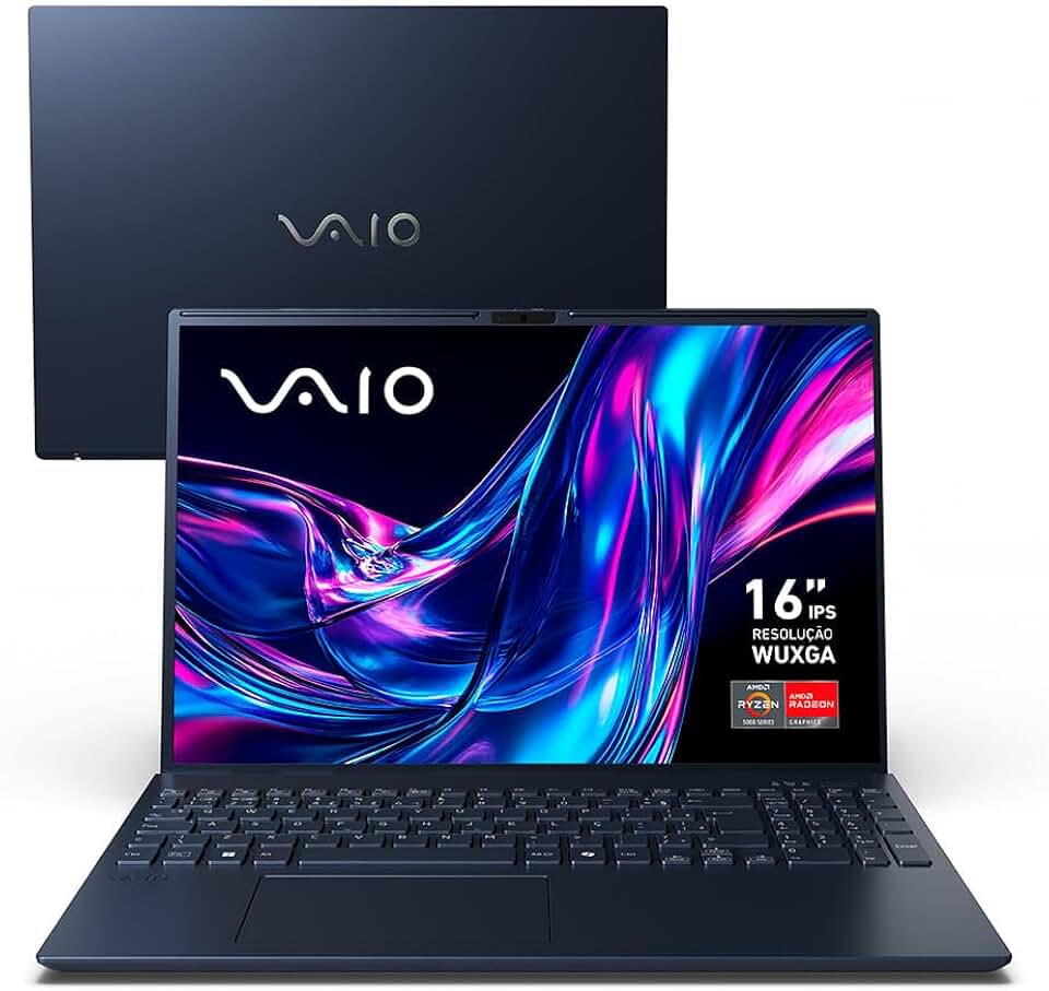 Notebook VAIO FE16 AMD® Ryzen 5-5625U Linux 16GB RAM 512GB SSD 16" IPS WUXGA - Cinza Grafite