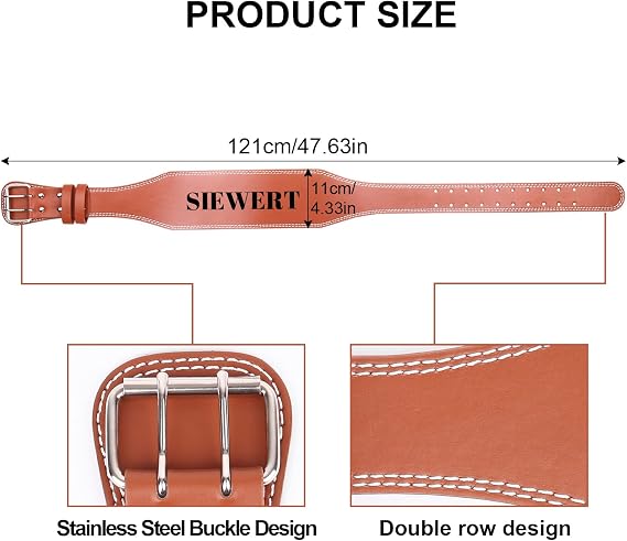 Personalized Customized Engraved Leather Weight Lifting Belt for Men Weight Belt Lumbar Back Support