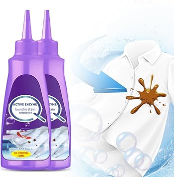 Auiepet Active Enzyme Laundry Stain Remover, 2025 New Active Enzyme Clothing Stain Remover, Upgraded Active Enzymatic Laundry Cleaning, Stubborn Stains Cleaner, Clothes Oil Stain Remover 2