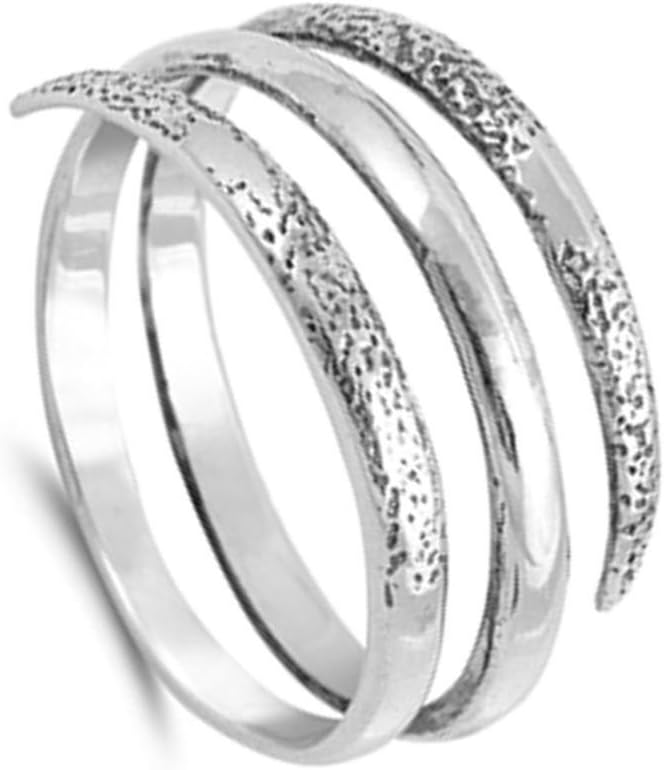 Open Spiral Thumb Unique Ring New .925 Sterling Silver Band Sizes 5-10