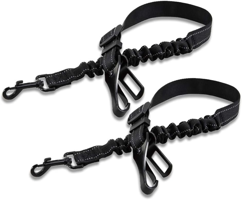 PAKESI Dog Seat Belt,Upgraded 3-in-1 Dog Car Seatbelts 2 Pack, Durable Nylon for Travel and Life