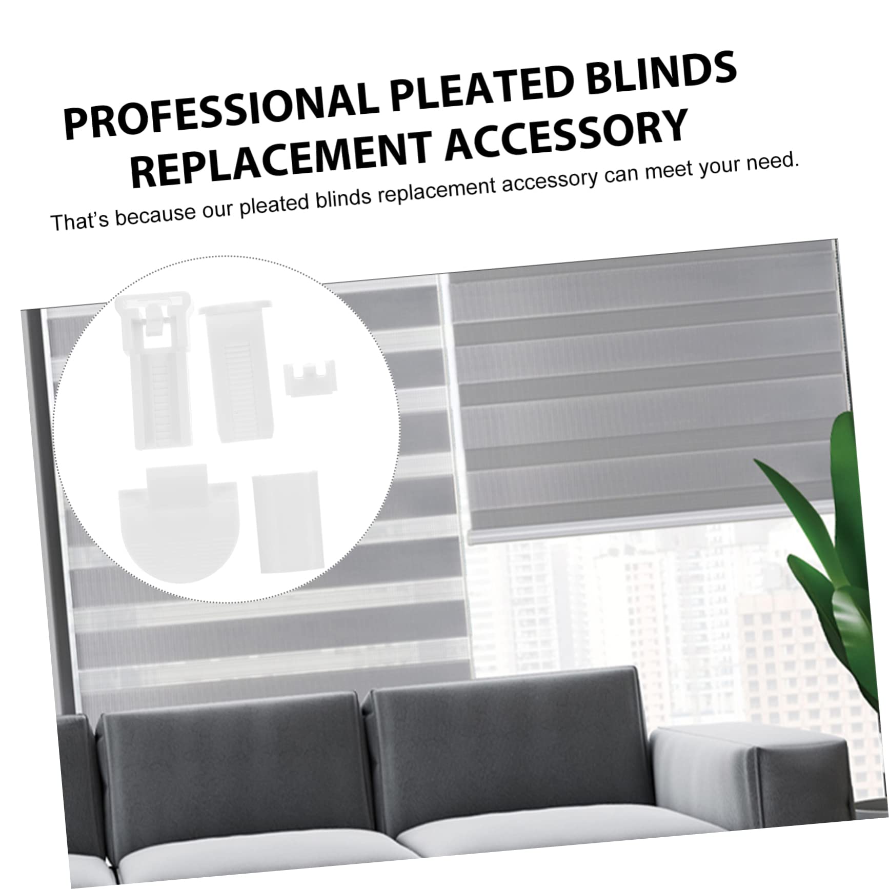 Unomor 32pcs Pleated Blinds Repair Tabs Replacement Parts for Easy Maintenance Accessories for Pleated Blinds No Drilling Required for Home Use