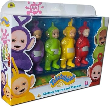 Teletubbies Chunky Figures & Playmat Teletubby Action Figure Set of 4 Playset