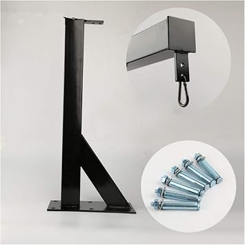 ZHANGQINGXIU Sandbag Stand,Heavy Punching Bag Wall Bracket Load 250KG Boxing Wall Mounted Sandbag Hanger Wall Mounted on 24" Metal Fixed Frame Color Black, Size 60x28x15cm