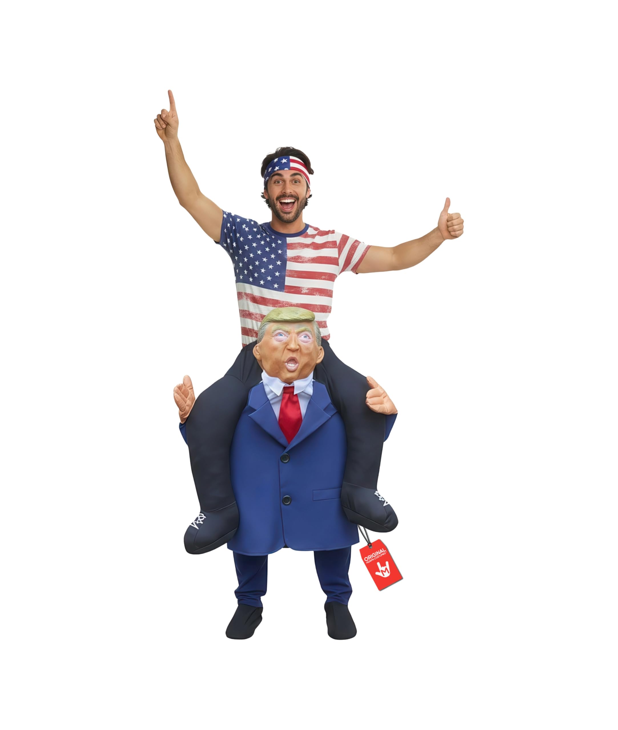 Morph Costumes Piggyback Funny Political Ride on Halloween Costume for Adults